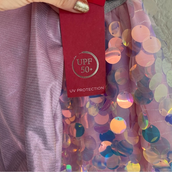 Vince Camuto Girls One Piece Swimsuit and skirt iridescent - Picture 7 of 10